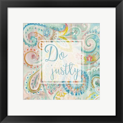 Framed Spring Dream Paisley II Pink Sentiment Print