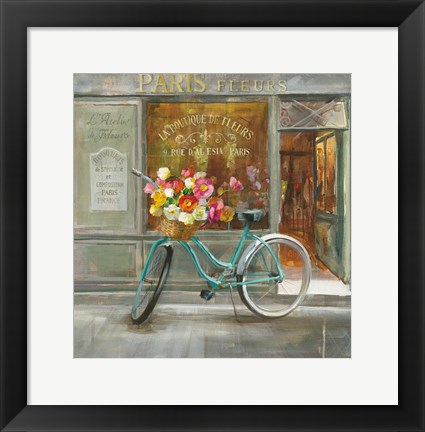 Framed French Flowershop Print