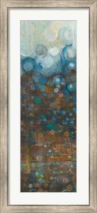 Framed Blue and Bronze Dots IV Print