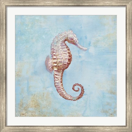 Framed Treasures from the Sea I Watercolor Print