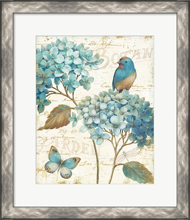 Framed Blue Garden III Print