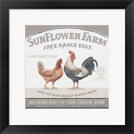 Framed Vintage Farm V Print