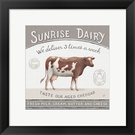 Framed Vintage Farm II Print