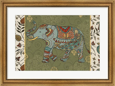 Framed Elephant Caravan IIF Print