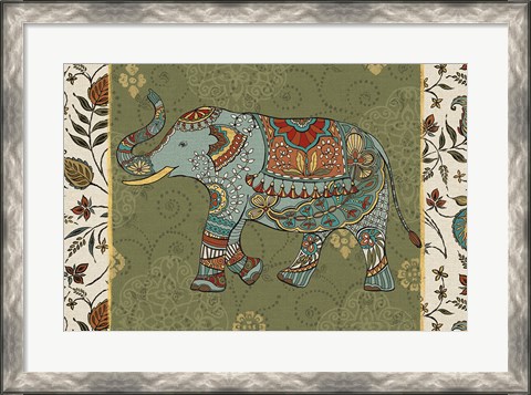 Framed Elephant Caravan IIF Print