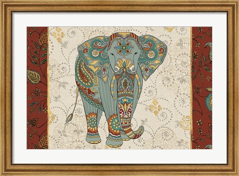 Framed Elephant Caravan IA Print