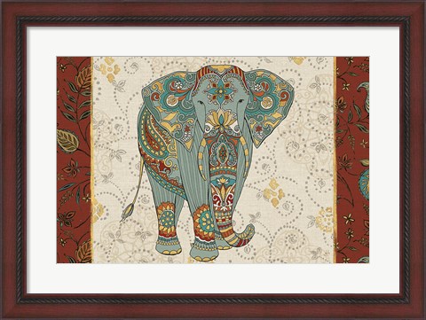 Framed Elephant Caravan IA Print