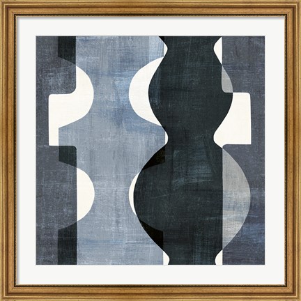 Framed Geometric Deco II BW Print