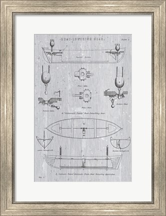 Framed Boat Launching II Neutral Print