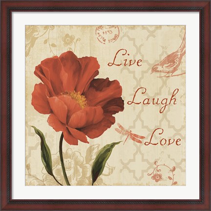 Framed Live Laugh Love Sq Print