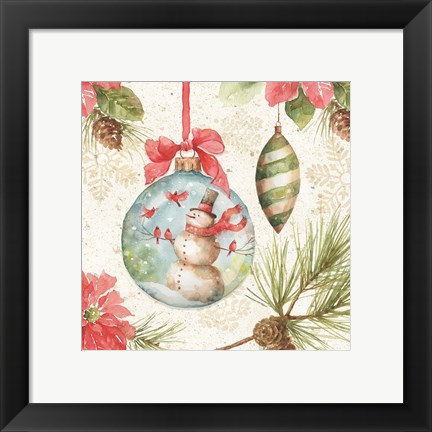 Framed Woodland Holiday IV Print