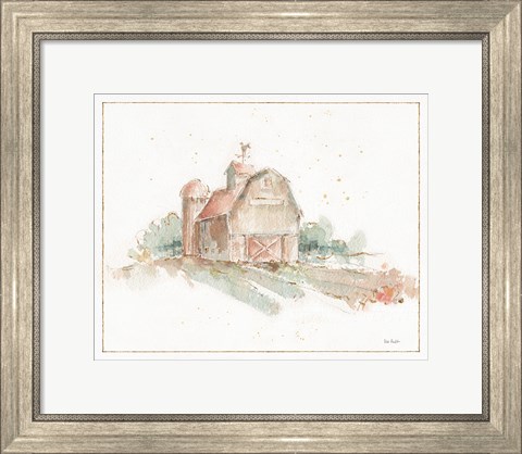 Framed Farm Friends XV Barn Print