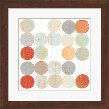 Framed Dots II Square I Print