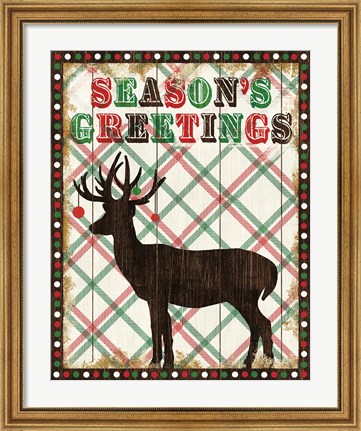 Framed Simple Living Holiday Seasons Greetings Print