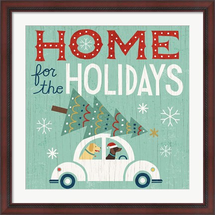 Framed Holiday on Wheels I Print