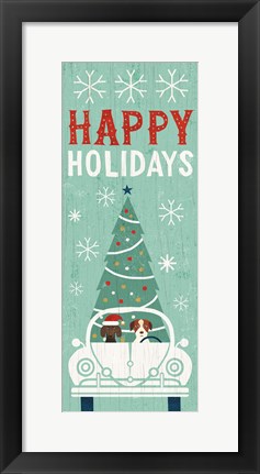 Framed Holiday on Wheels XIII Panel-1 Print