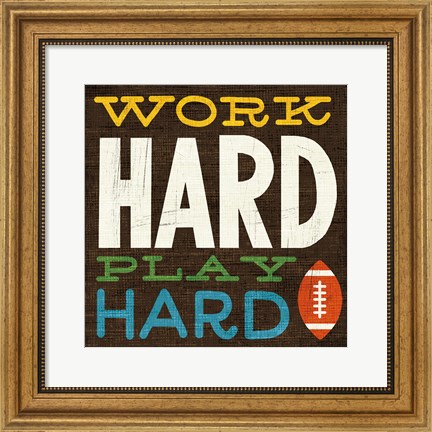 Framed Football V Print