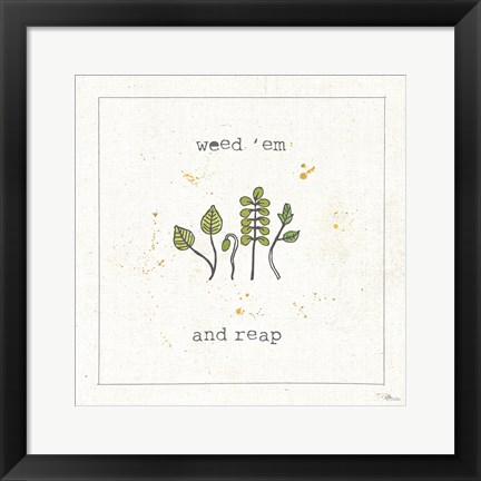 Framed Garden Notes IV Print