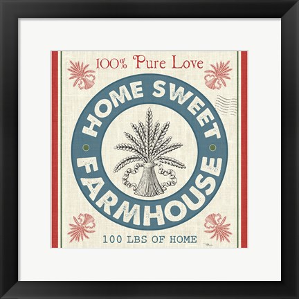 Framed Sweet Farmhouse I Print