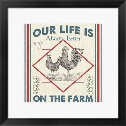 Framed Sweet Farmhouse III Print