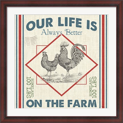 Framed Sweet Farmhouse III Print