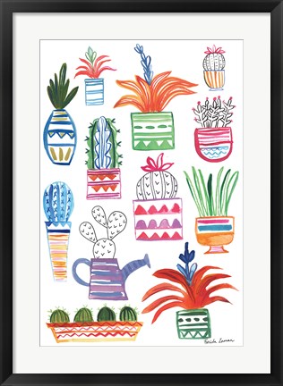 Framed Funky Cacti II Print