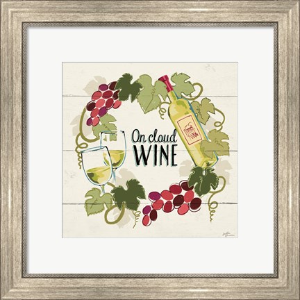 Framed Wine and Friends VIII Print