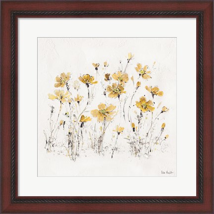 Framed Wildflowers III Yellow Print