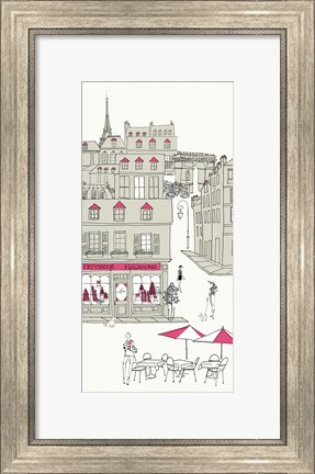 Framed World Cafe V Paris II Pink v.2 Print