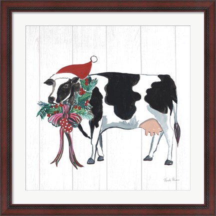 Framed Holiday Farm Animals IV Print