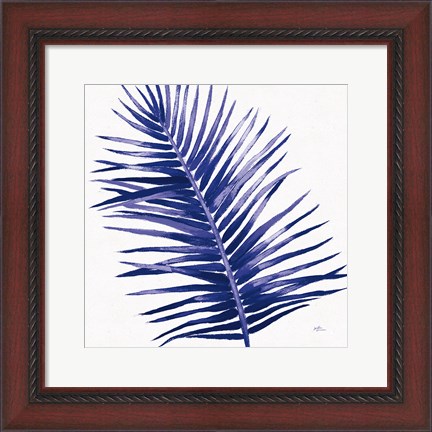 Framed Welcome to Paradise XIV Indigo Print