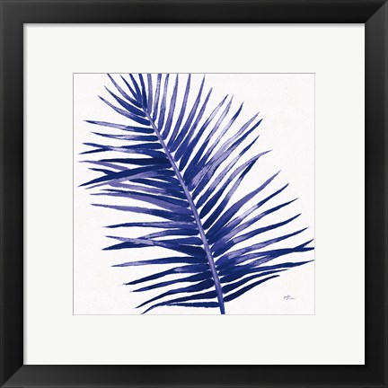 Framed Welcome to Paradise XIV Indigo Print