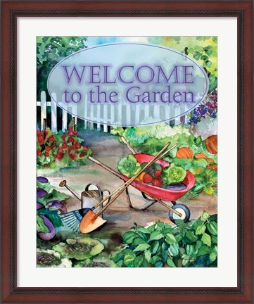 Framed Welcome Garden Print