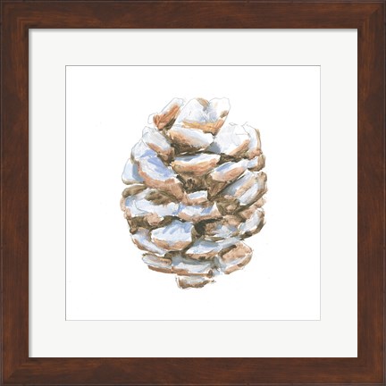 Framed Into the Woods Pinecone I Print