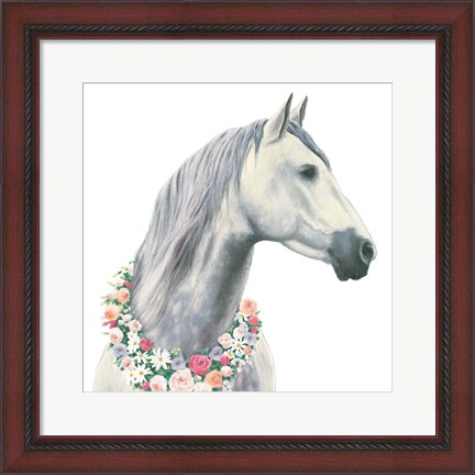 Framed Spirit Stallion I Square Print