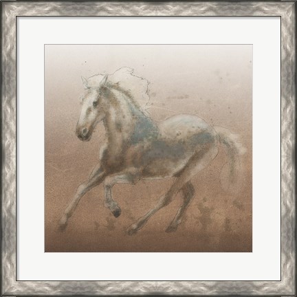 Framed Stallion II on Leather Print