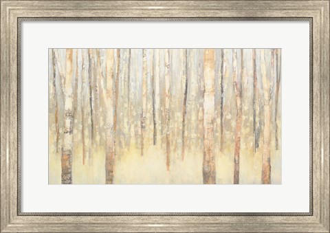 Framed Birches in Winter Print