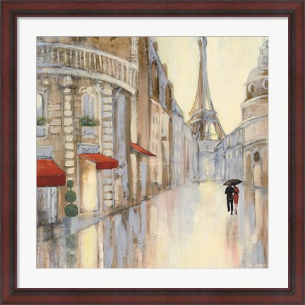 Framed Touring Paris Couple III Print