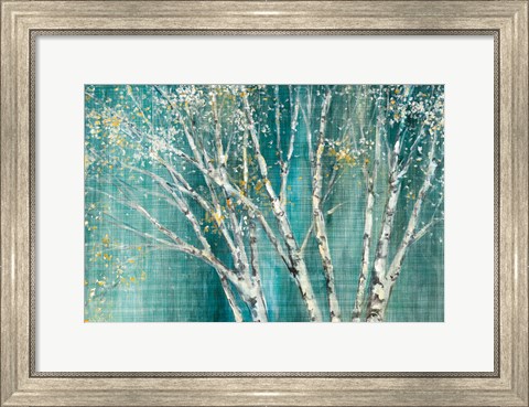 Framed Blue Birch Horizontal Print