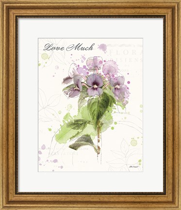 Framed Floral Splash III Love Much Print