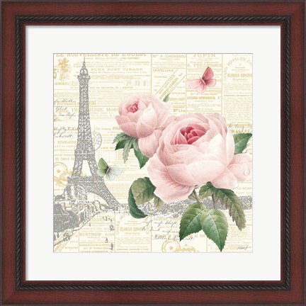 Framed Roses in Paris III Print