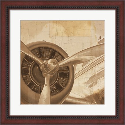 Framed Travel by Air II Sepia No Words Print