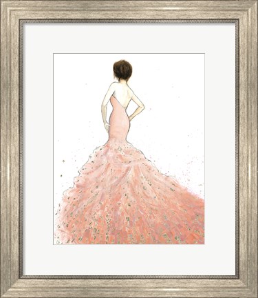 Framed Dazzling Diva Dark Hair Print