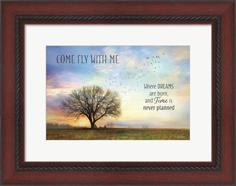 Framed Come Fly with Me Print