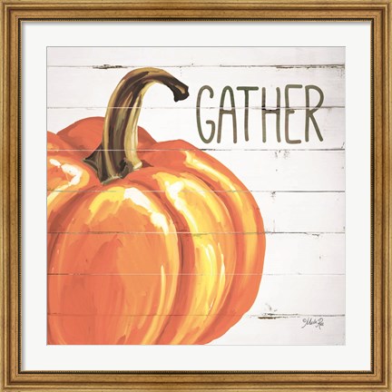 Framed Gather Pumpkin Print