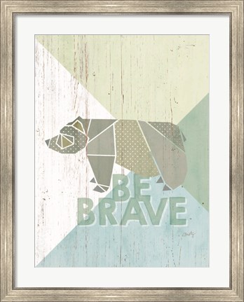 Framed Be Brave Bear Print