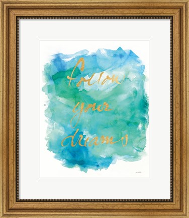 Framed Sea Glass Saying Print