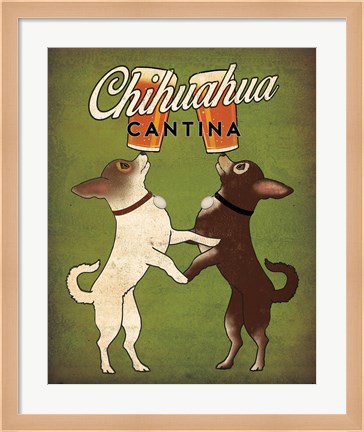 Framed Double Chihuahua v2 Print