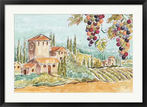 Framed Tuscan Breeze I No Poppies Print