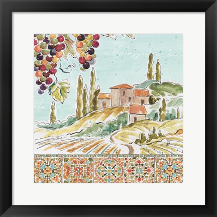 Framed Tuscan Breeze III Print